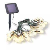 Guirlande solaire 20 bouteilles et 20 leds blanc chaud                          