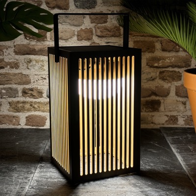 Lanterne solaire bambou Okinawa 900 lumens                                      