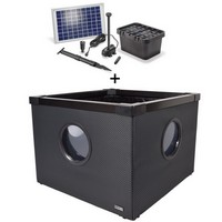 Kit bassin Aquarium extérieur avec pompe solaire 600L-10W et filtre immergé     