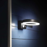 Borne solaire 1000 lumens avec detection - option applique murale               