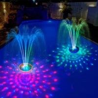 Fontaine solaire flottante clairage color                                     