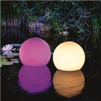 Boule solaire  multicolore tanche 20 cm avec tlcommande, boite de 2          