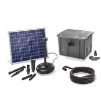 Kit pompe solaire bassin avec filtre Premium 2500L-50W Substitution             