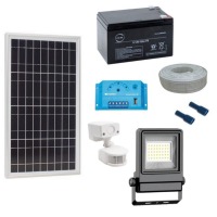 Kit eclairage solaire puissant avec dtecteur de mouvement 20W-20W-2000lm       