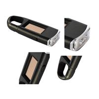 Lampe de poche solaire 2 led avec mousqueton Viper                              