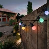 Guirlande solaire et USB 20 ampoules leds multicolores                          
