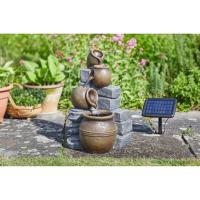 Fontaine solaire Cascade Pots autonome avec batterie                            