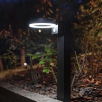 Borne solaire 1000 lumens avec detection - option applique murale               