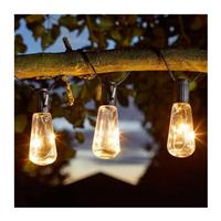 Guirlande solaire Vintage Ampoules x10 , Leds blanc chaud x30                   