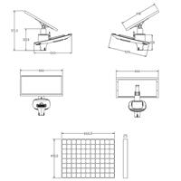 Tête de lampadaire solaire intelligente Optimum 15W-50W                         