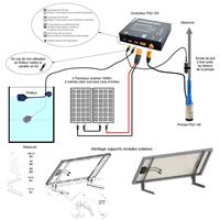 Kit pompe solaire au fil du soleil Sunnypump KPS-100-07, 0-40 m, 1.02-0.52 m3/h 