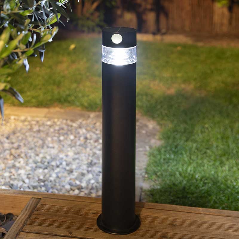 Borne solaire 150 lumens blanc froid avec detection                             