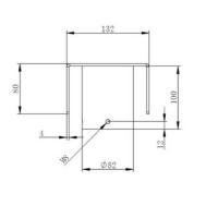 Tête de mât rectangulaire diamètre 80mm                                         