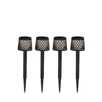 Balise solaire Gretita noire, pack de 4 balises                                 