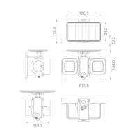 Projecteur solaire sécurité Duo Compact 3 modes intelligents                    