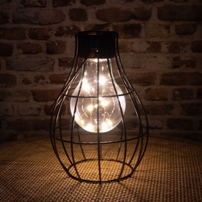 Lanterne solaire métal filament 12 leds Firefly                                 