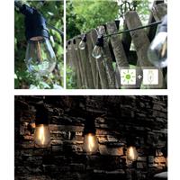 Guirlande solaire Rio Grande 10 ampoules à filament led vintage, 3 modes 200, 100, 50 lumens