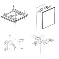 Support universel panneau solaire sol, mur ou mât, 50W maxi                     