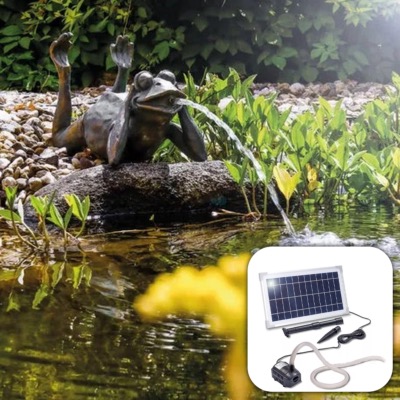 Fontaine solaire Grenouille paresseuse  600 l/h maxi                            