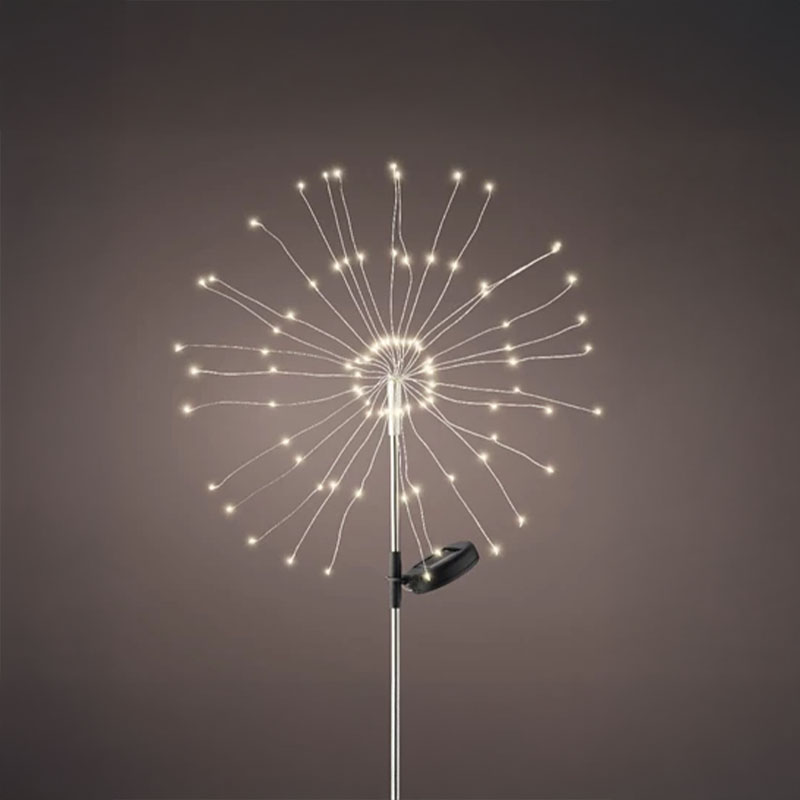 Piquet solaire feu d'artifice éclairage blanc chaud                             