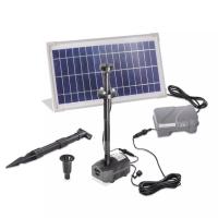 Kit pompe solaire bassin avec batterie et led 380L-8W                           