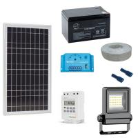 Kit eclairage solaire avec programmateur hebdomadaire 20W-10W-1000lm            