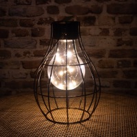 Lanterne solaire mtal filament 12 leds Firefly                                 