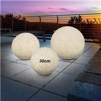 Lampe boule solaire couleur changeante ou fixe Stone 30 cm                      